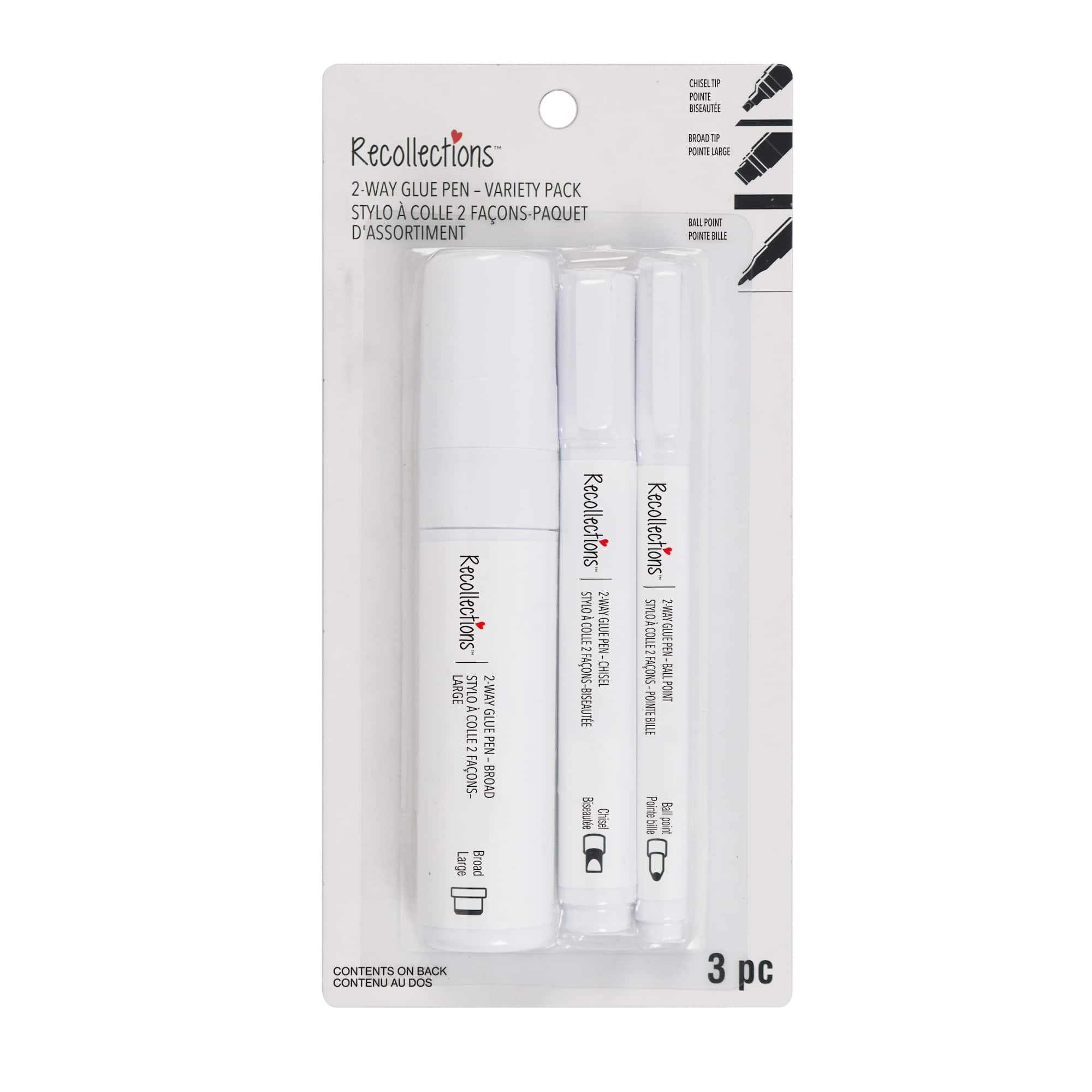 6 Packs: 3 ct. (18 total) Mixed 2-Way Glue Pens by Recollections™